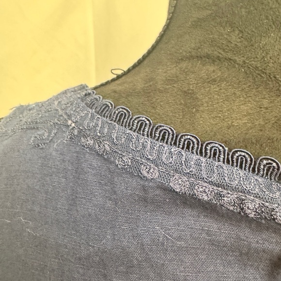 H.O.G Sleeveless Linen Cotton Dress Navy - Picture 8 of 12